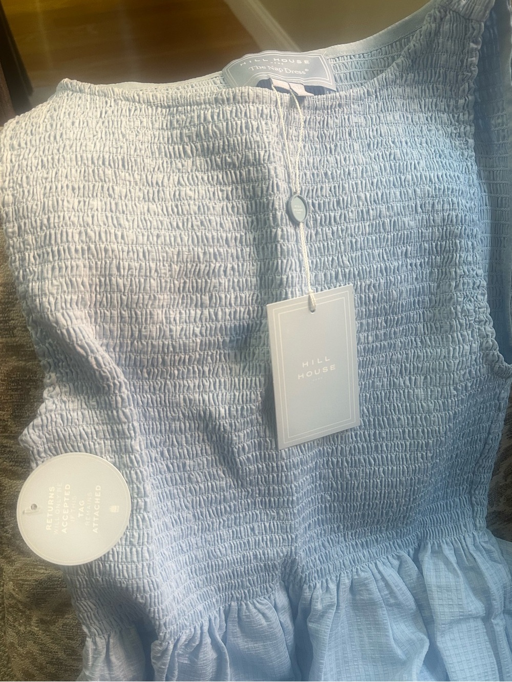 The Cosima Nap Dress — Pale Blue Women's Midi Dress - Picture 3 of 5